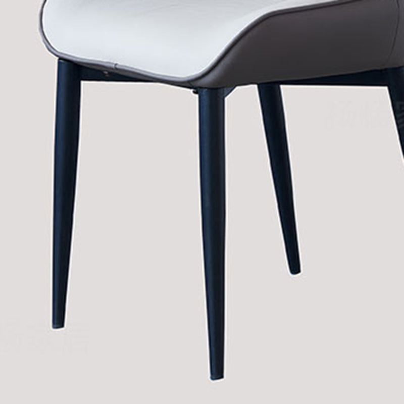 Faux Leather Dining Chair Industrial Style Wingback Arm Dining Chairs