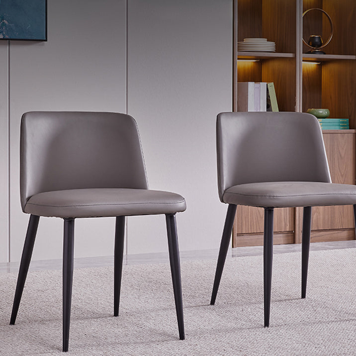 Contemporary Kitchen Chairs Armless Side Side Chair with Metal Legs