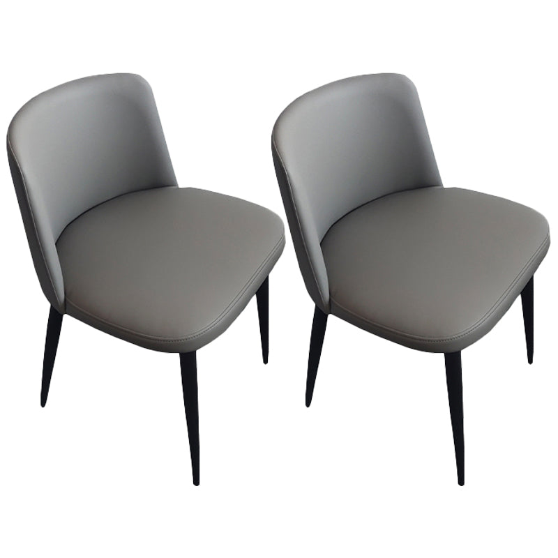 Contemporary Kitchen Chairs Armless Side Side Chair with Metal Legs