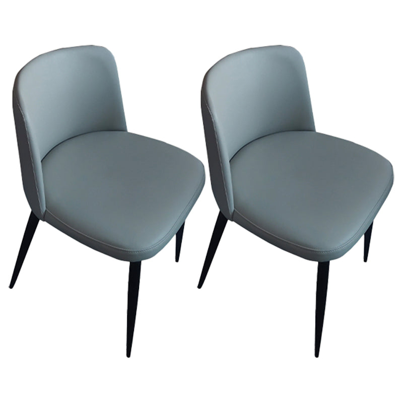 Contemporary Kitchen Chairs Armless Side Side Chair with Metal Legs