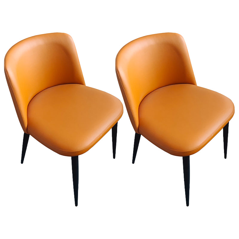 Contemporary Kitchen Chairs Armless Side Side Chair with Metal Legs