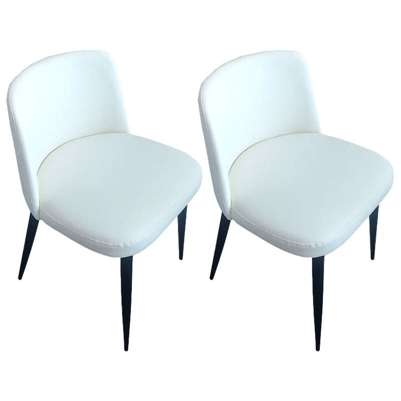 Contemporary Kitchen Chairs Armless Side Side Chair with Metal Legs
