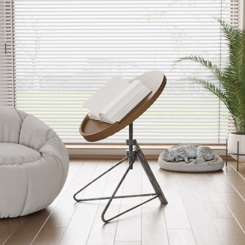 Contemporary Style Side End Table Metal Abstract Round Sofa Side Accent Table