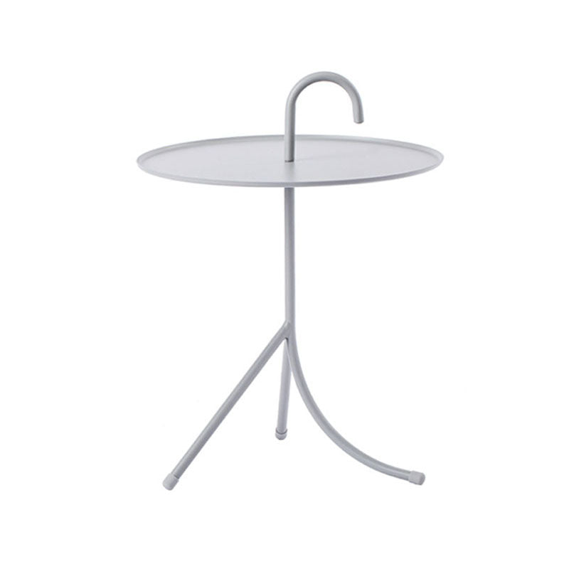 Round Metal Side Table with 3 Legs Base in Medieval Modern Style