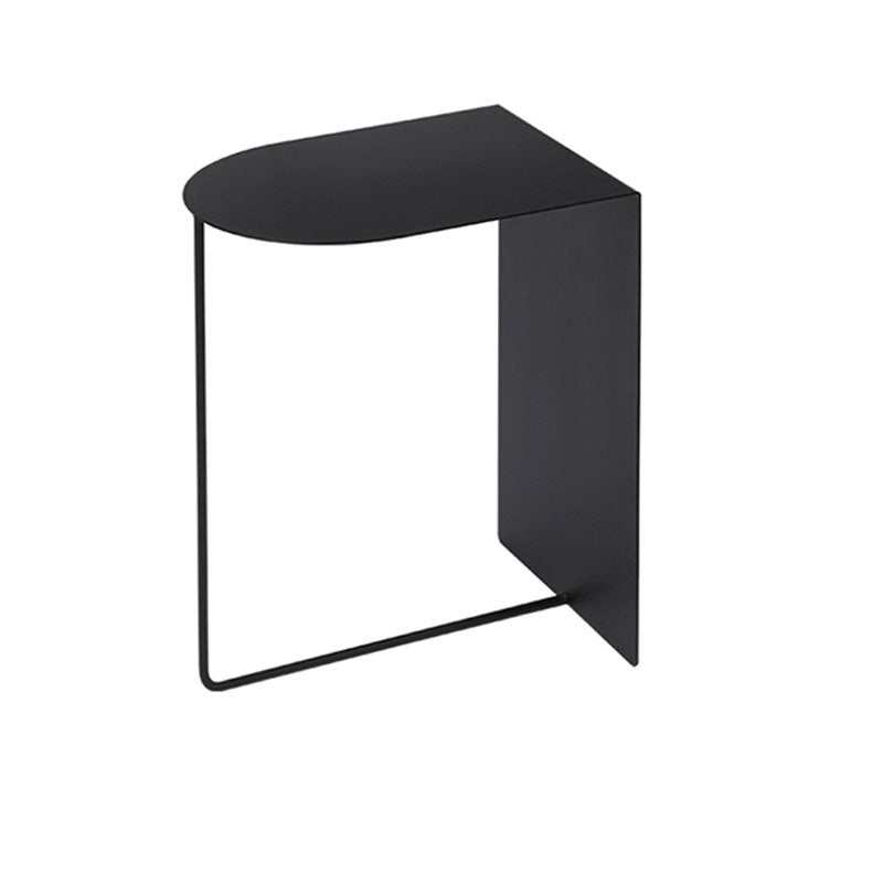 Round Metal Side Table with Abstract Base in Medieval Modern Style