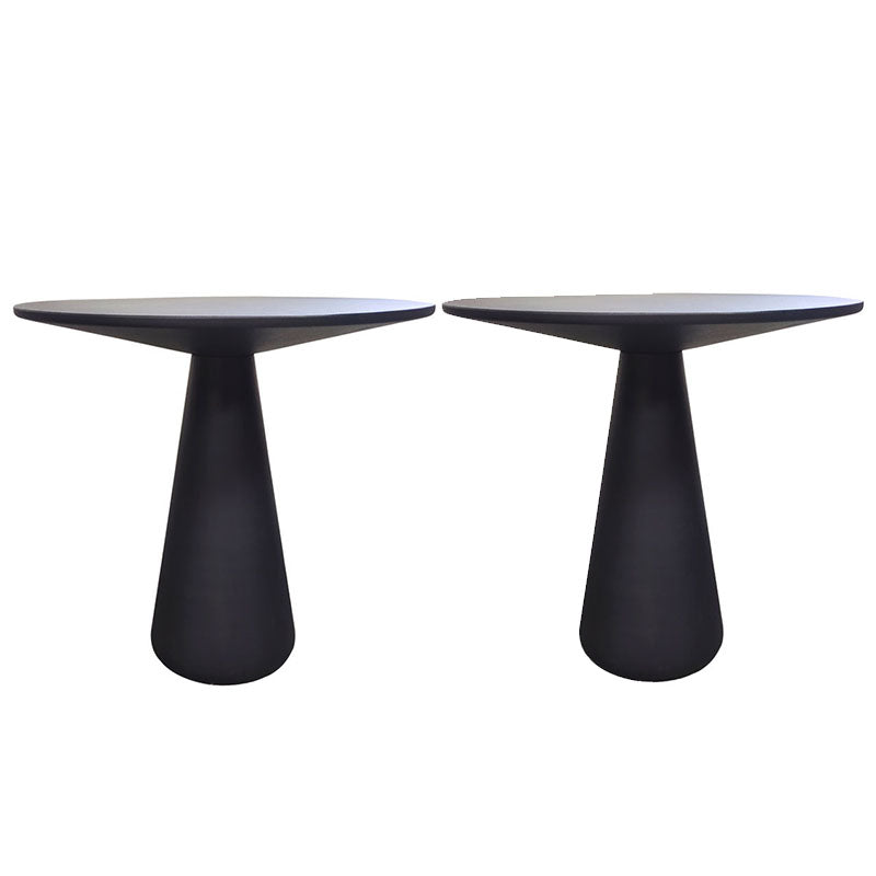 Mid-century Modern Style Pedestal Base Circular Top Metal Side Table