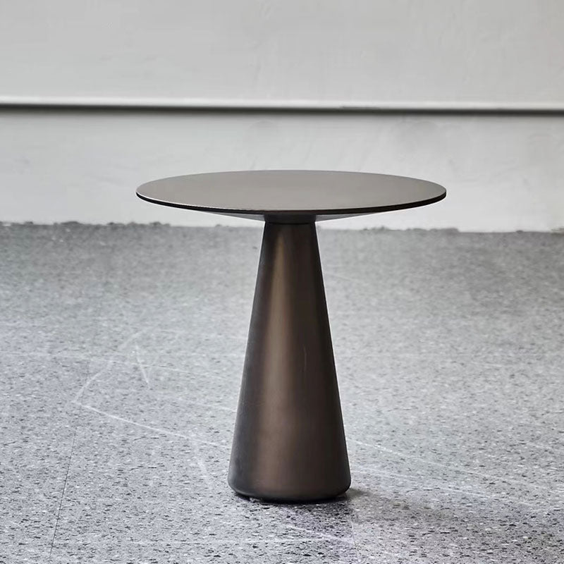 Mid-century Modern Style Pedestal Base Circular Top Metal Side Table