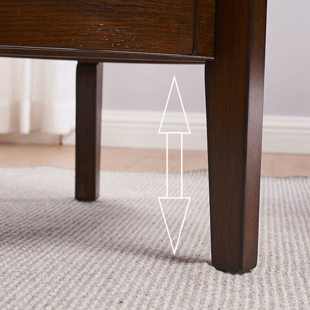 Traditional Round Wooden Top Side Table 3 Legs End Table with Storage