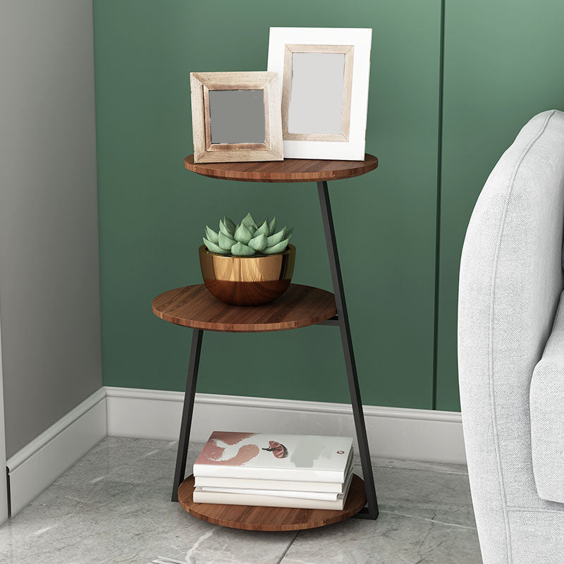 14.56 inch Wide Scandinavian Style Side End Table Metal Abstract Side Accent Table