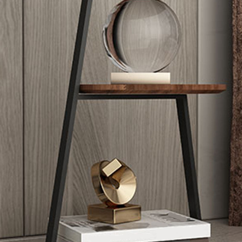 14.56 inch Wide Scandinavian Style Side End Table Metal Abstract Side Accent Table