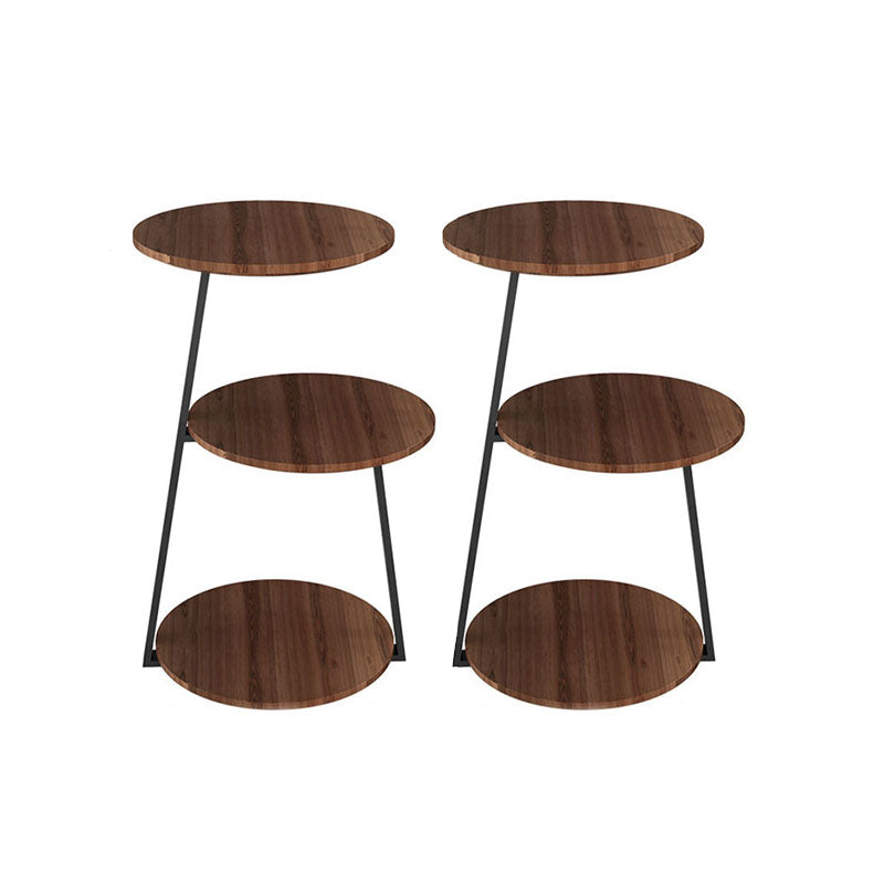 14.56 inch Wide Scandinavian Style Side End Table Metal Abstract Side Accent Table