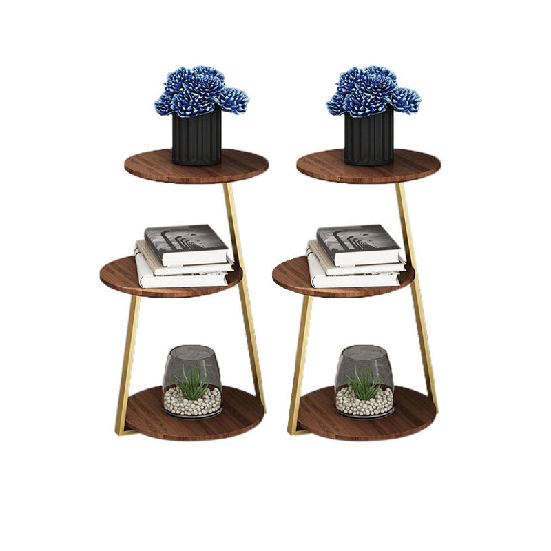 14.56 inch Wide Scandinavian Style Side End Table Metal Abstract Side Accent Table