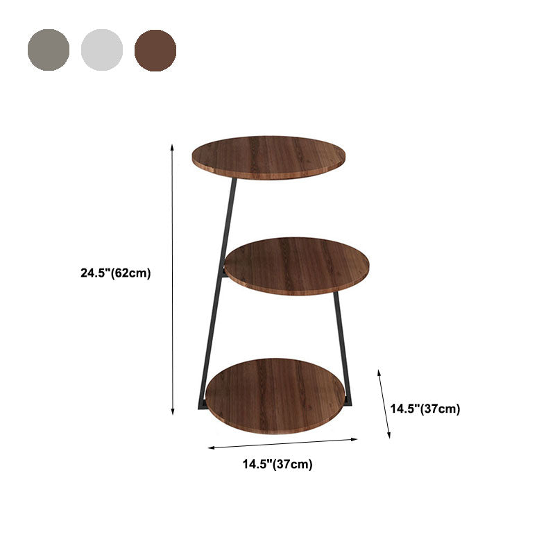 14.56 inch Wide Scandinavian Style Side End Table Metal Abstract Side Accent Table