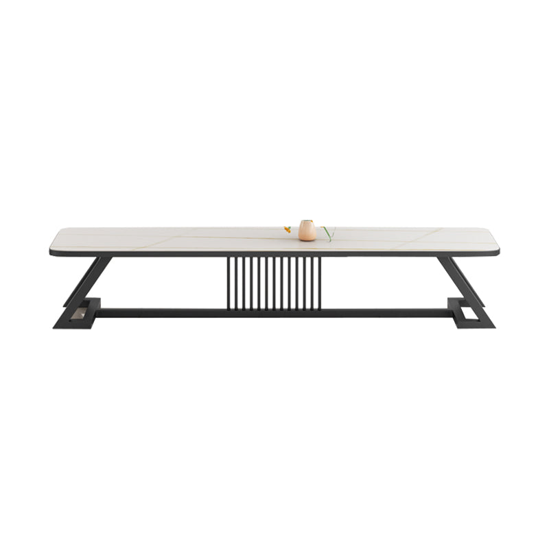 17.72"H TV Stand Contemporary Style White TV Stand Console for Living Room