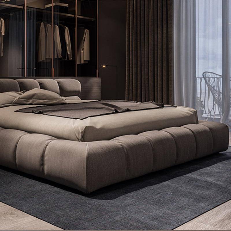 Modern Style Upholstered Headboard Mimics Leather/cotton Bed
