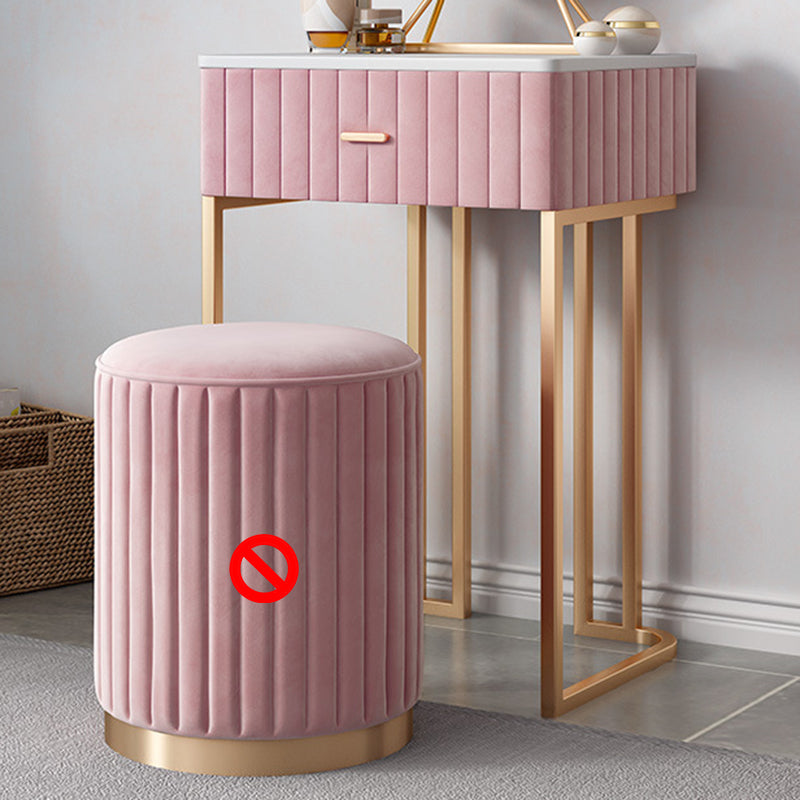 1 Drawer Dressing Table Luxurious Metal Frame Make-up Vanity