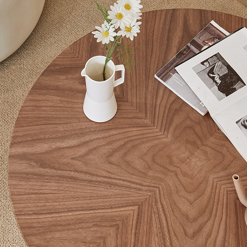 Scandinavian 3 Legs Coffee Table Round Wooden Coffee Table Set for Home