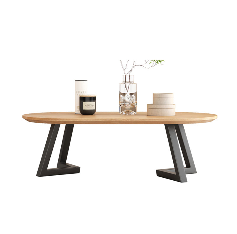 Solid Wood 2 Legs Coffee Table Modern Minimalist Coffee Table