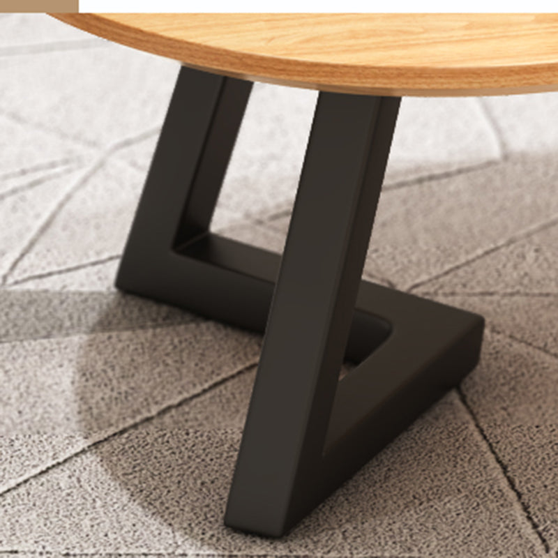 Solid Wood 2 Legs Coffee Table Modern Minimalist Coffee Table
