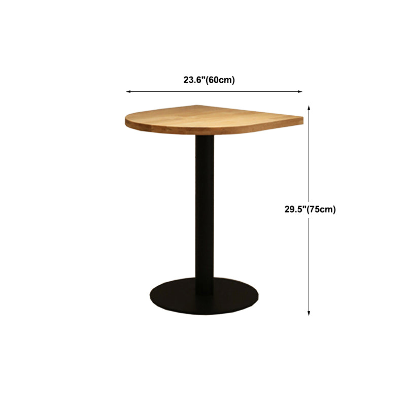 Scandinavian Pedestal Coffee Table Wood Scoring Coffee Table Set for Living Room