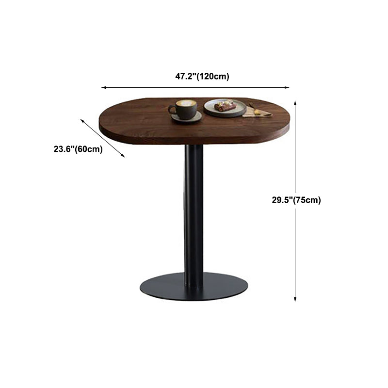 Scandinavian Pedestal Coffee Table Wood Scoring Coffee Table Set for Living Room