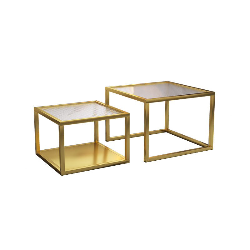 Minimalist Glass Top Coffee Table Round Open Shelf Cocktail Table
