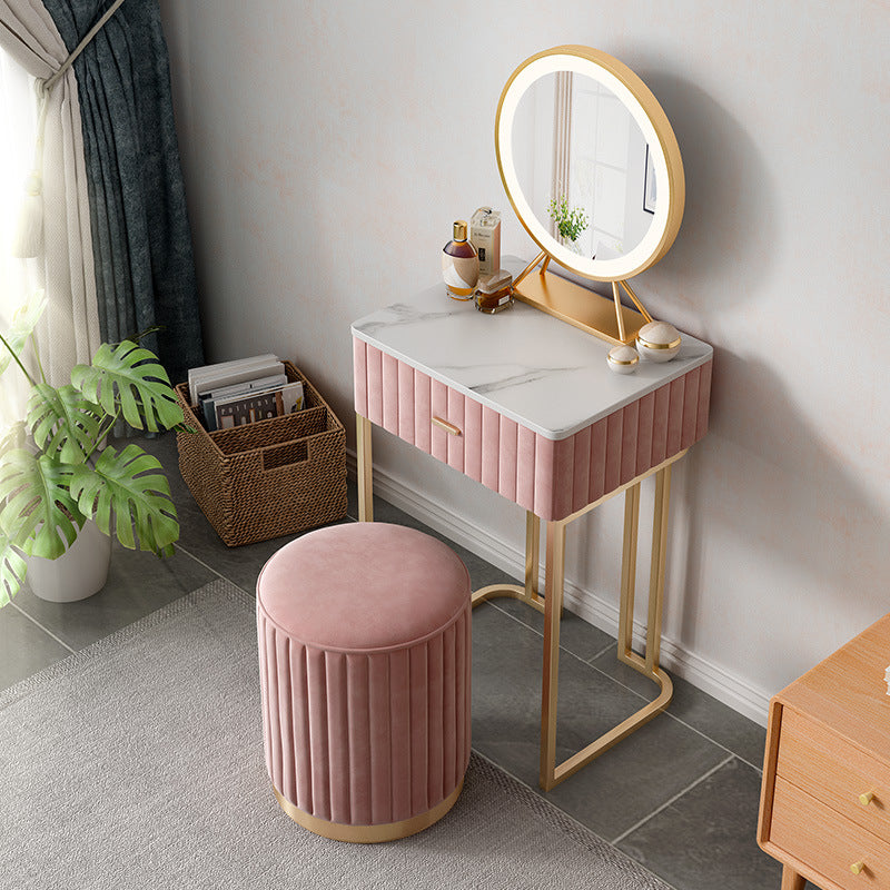 1 Drawer Dressing Table Luxurious Metal Frame Make-up Vanity