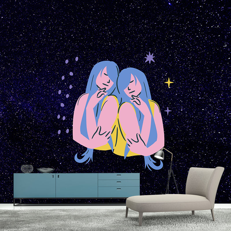 Modern Illustration Mural Wallpaper Constellation Indoor Wall Mural