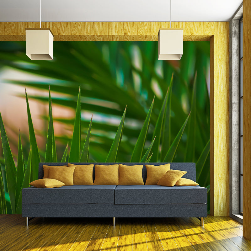 Stunning Wall Mural Tropical Plant Leaf Pattern Living Room Wall Mural