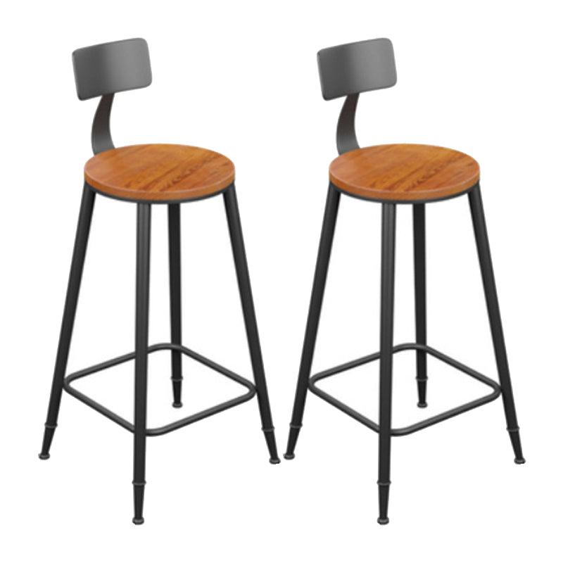 Industrial Wooden Bar Table Set 1/2/4/5 Pieces Rectangle Bar Table and Backless Bar Stools