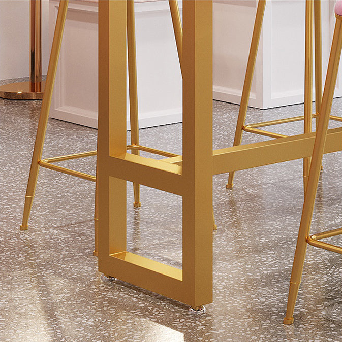 Rectangle Bar Table and Stools 1/4/7 Pieces Sintered Stone Bar Table with Low Back Stools