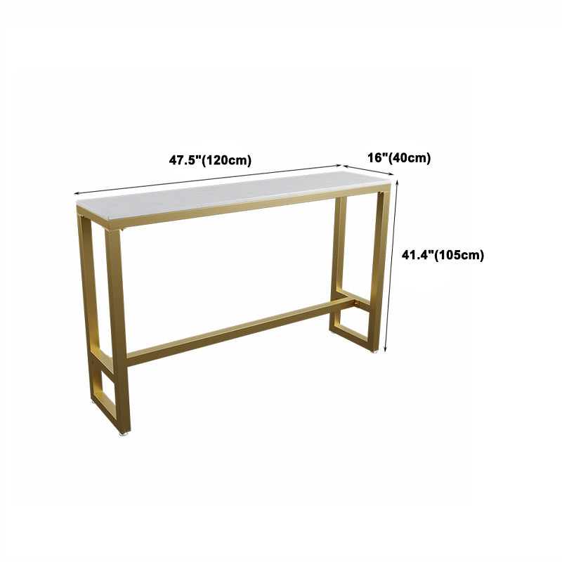 Rectangle Bar Table and Stools 1/4/7 Pieces Sintered Stone Bar Table with Low Back Stools