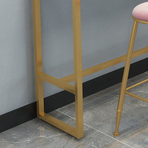 Rectangle Sintered Stone Bar Table Luxury Armless Stools 1/4/7 Pieces Bar Table Set