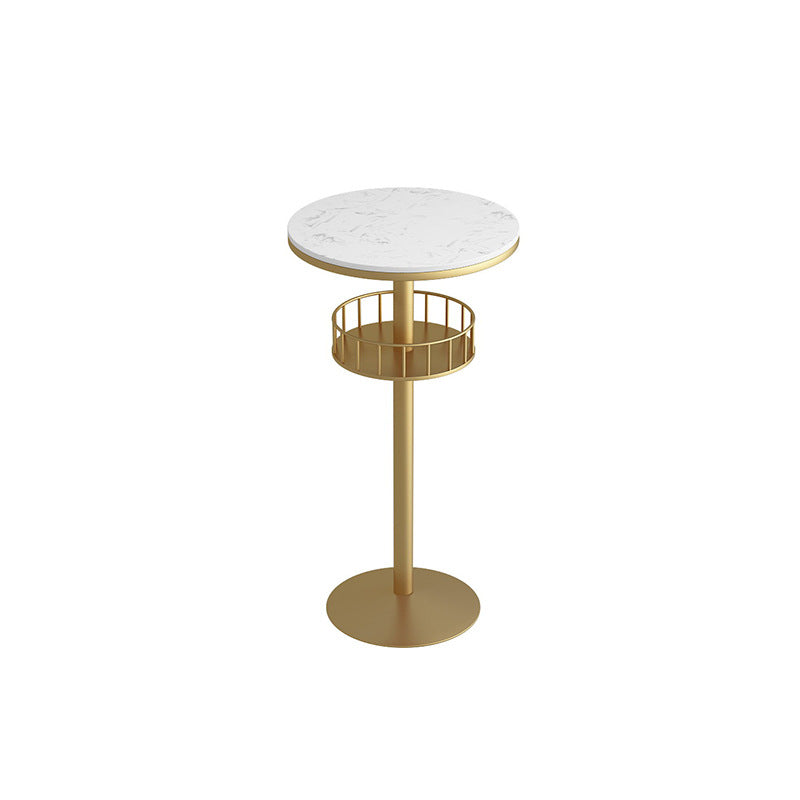 Glam Stone Bar Table Set 1/3 Pieces Round Counter Table for Indoor