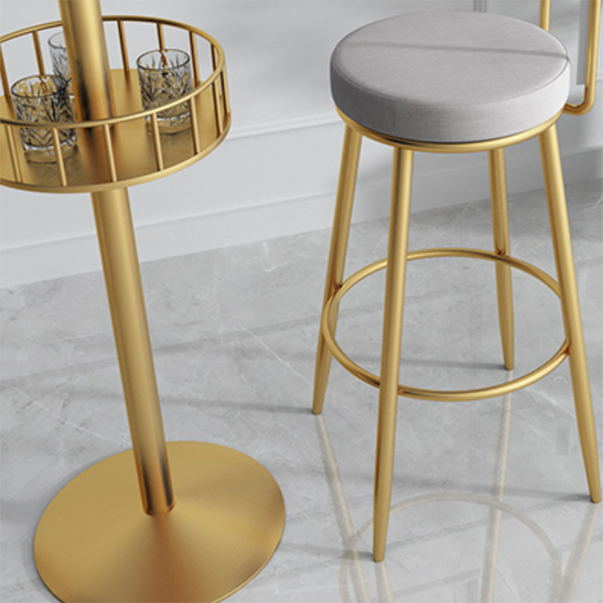 Glam Stone Bar Table Set 1/3 Pieces Round Counter Table for Indoor