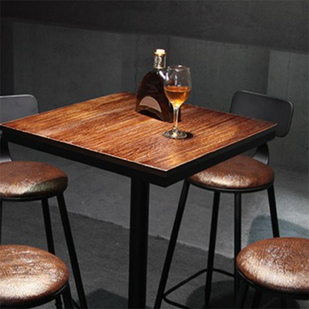 Industrial Brown Bar Table Set 1/3/5 Pieces Solid Wood Counter Table for Indoor