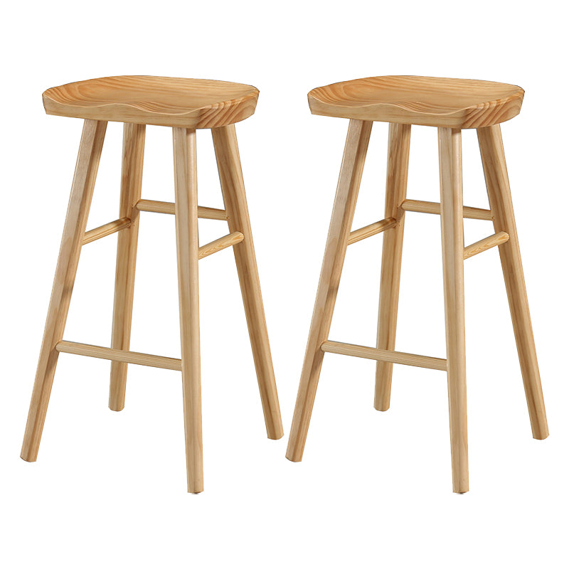 Contemporary Pub Set 1/2/3 Pcs Solid Wood Counter and Bar Stools