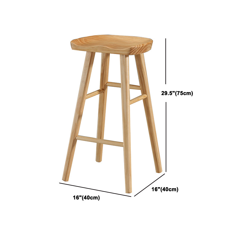 Contemporary Pub Set 1/2/3 Pcs Solid Wood Counter and Bar Stools