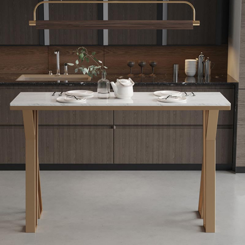 White Rectangle 1/2/3 Pieces Bar Stool and Table Set Indoor Glam Table and Stool Set