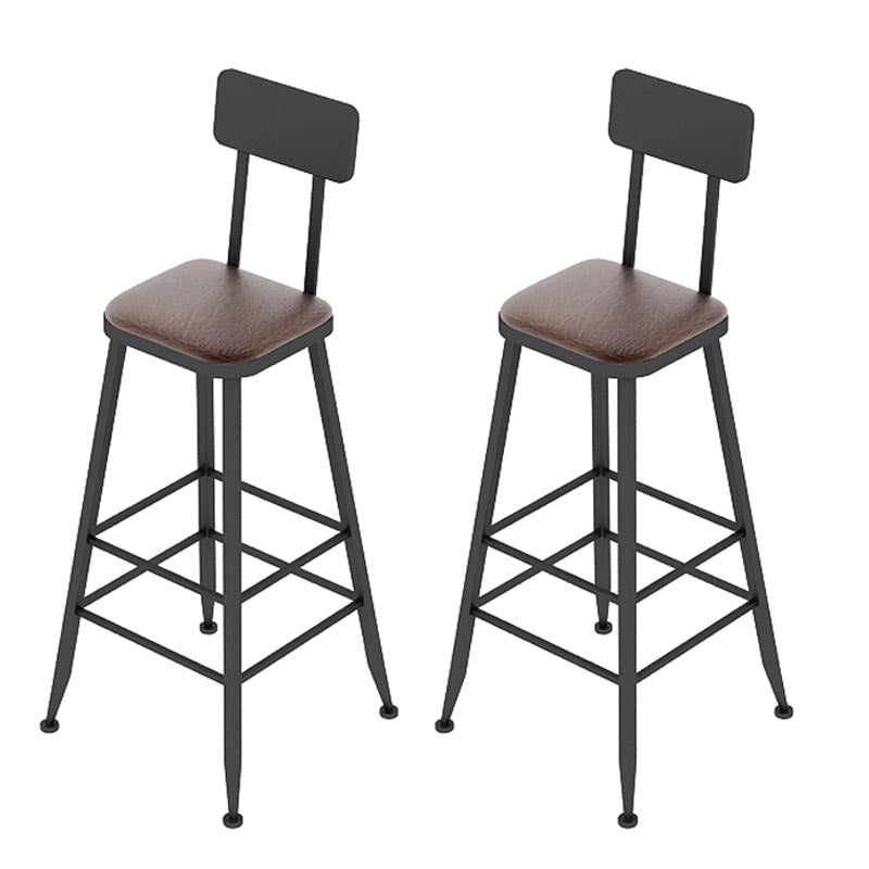 Industrial Solid Wood Bar Table Set 1/2/3/7 Pieces Counter Table with Upholstered Stools