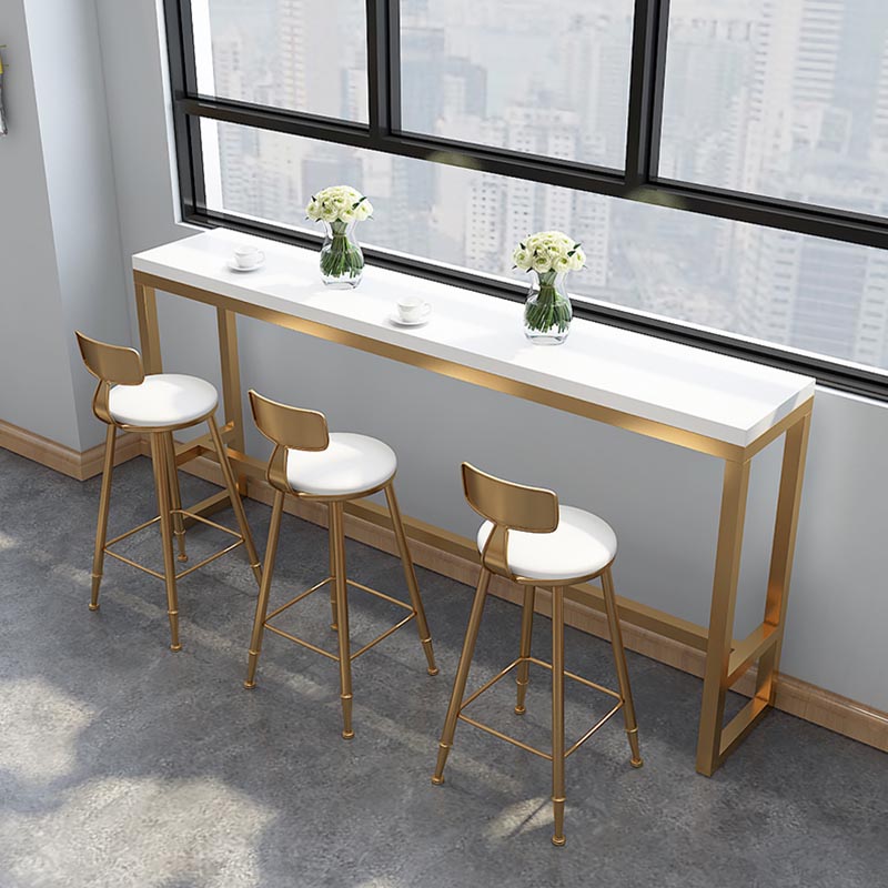 Glam 1/4/6 Pieces Counter Height Set Wood and Metal Rectangle Pub Dining Set