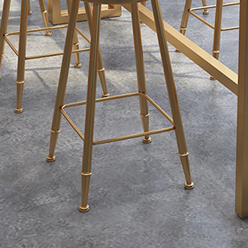 Glam 1/4/6 Pieces Counter Height Set Wood and Metal Rectangle Pub Dining Set