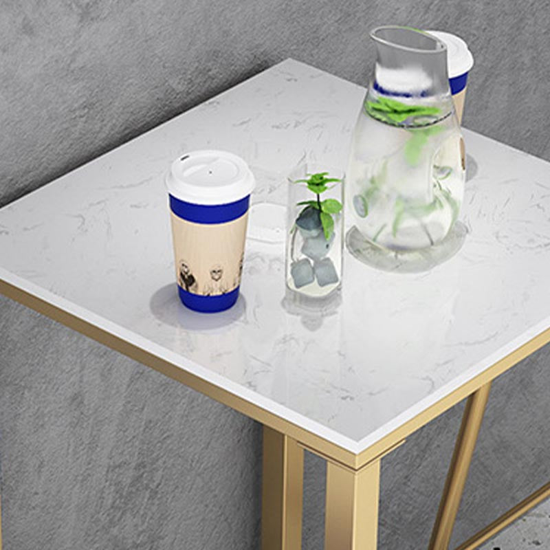 Glam 1/2/3/5 Pieces Counter Set Coffee Shop Trestle Stone Table and Stool Set