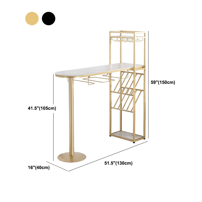Modern Pub Dining Set 1/2/3 Pcs Stone Bar Table with Adjustable Stools