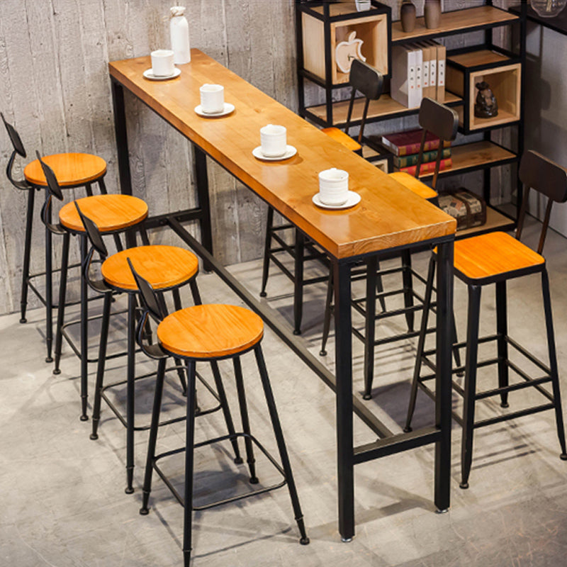 Coffee Shop 1/2/5/8 Pieces Table and Stool Set Rectangle Glam Pub Dining Set