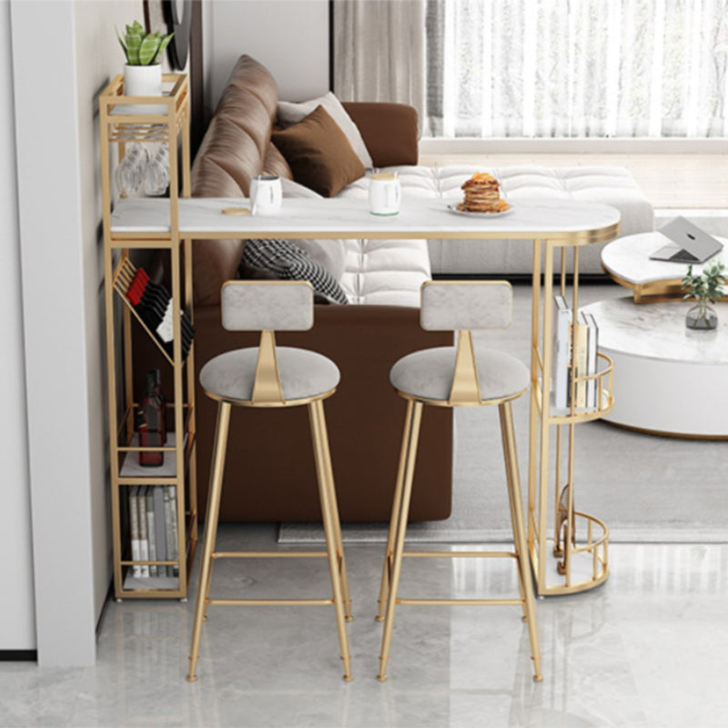 Luxury Irregular Shape Bar Table Set 1/2/3 Pieces Sintered Stone Top Counter Table Set