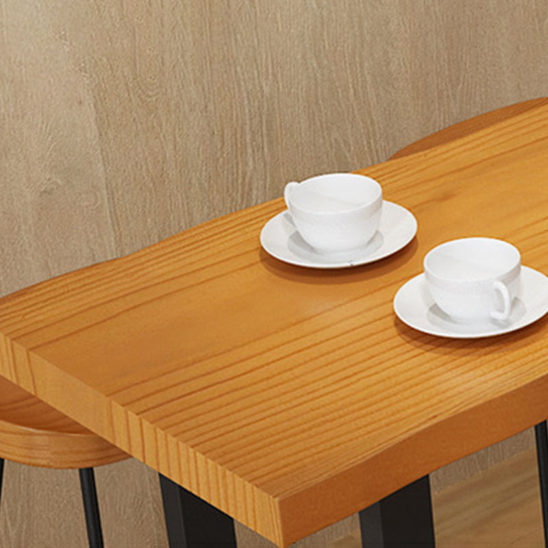 Modern 1/2/4/5/7/9 Pieces Counter Set Rectangle Wood and Metal Bar Table Set