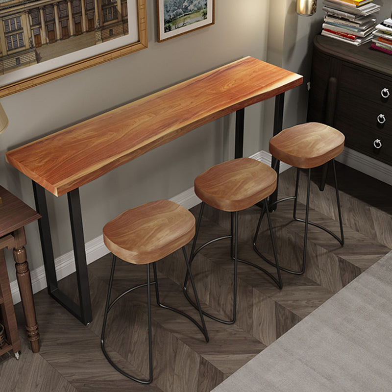 Industrial 1/2/4/7 Pieces Counter Height Set Solid Wood Top Indoor Bar Pub Table Set