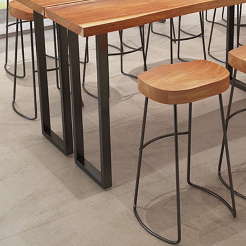 Industrial 1/2/4/7 Pieces Counter Height Set Solid Wood Top Indoor Bar Pub Table Set