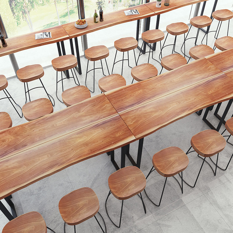 Industrial 1/2/4/7 Pieces Counter Height Set Solid Wood Top Indoor Bar Pub Table Set